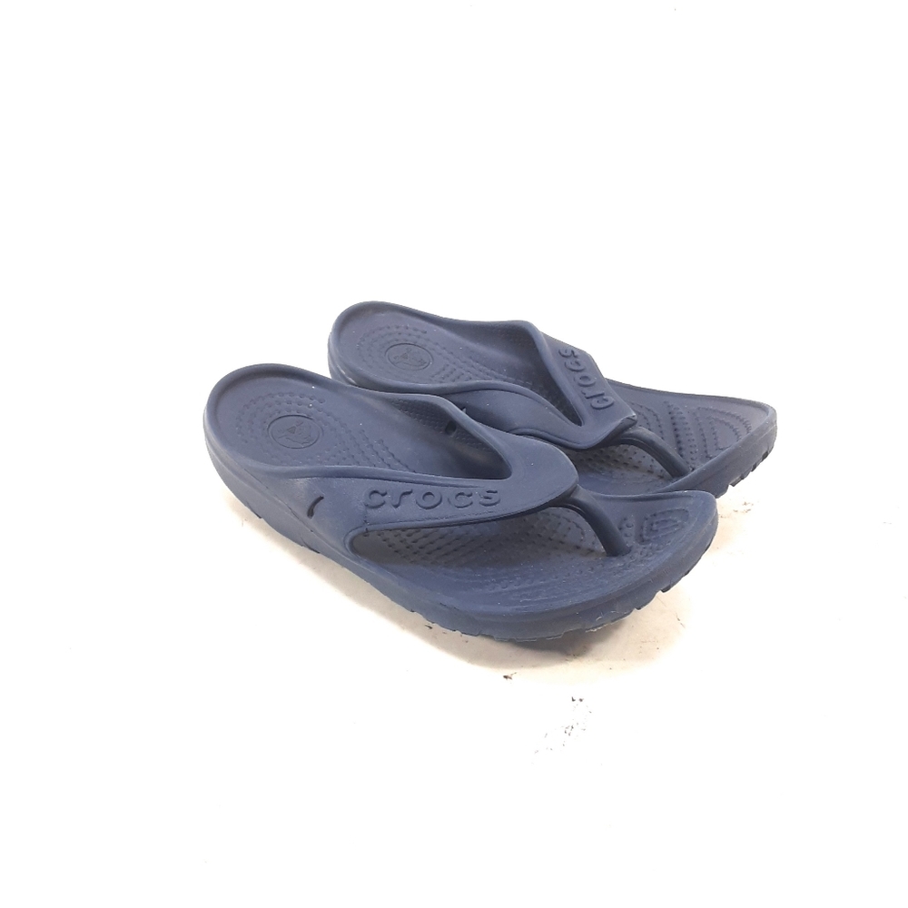 Crocs Navy Blue Flip Flops Kid's Size 12